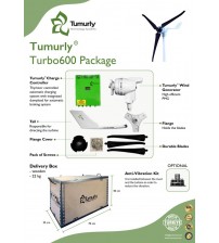 Tumurly® Turbo600 - 600W Yatay Rüzgar Türbini + Şarj Kontrol Cihazı + Dumpload