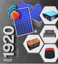 Solar Enerji Paketi 1,980 KW - Çamaşır Makinesi, TV, Orta Boy Buzdolabı, Lamba, Uydu, Ev Aletleri, Su pompası ve Şarj